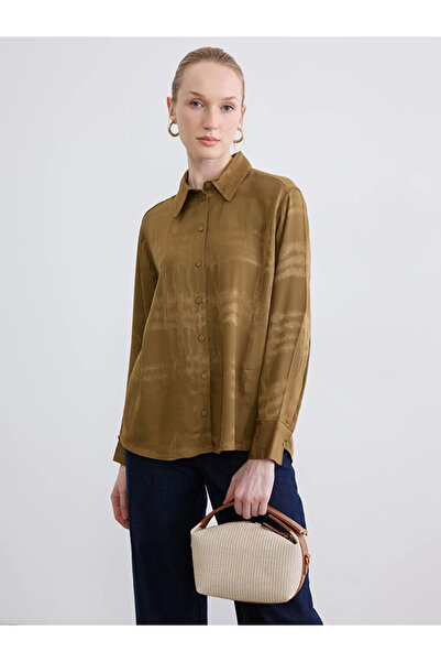 LC Waikiki Γυναικείο πουκάμισο με πράσινο σχέδιο