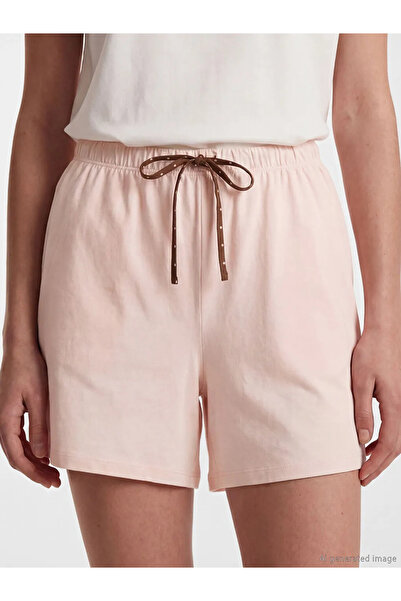 LC Waikiki Καφέ Γυναικείο Σορτς Πιτζάμα Σετ 2 τεμαχίων