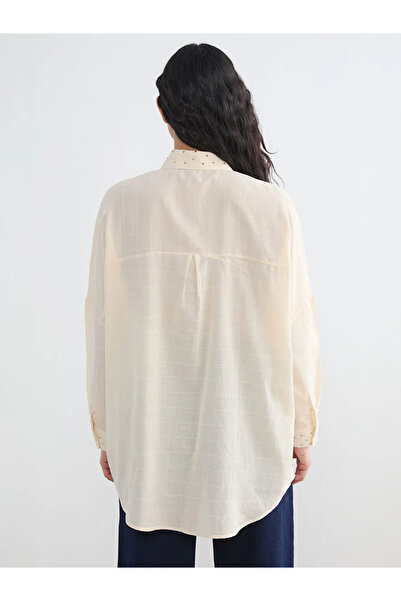 LC Waikiki Γυναικείο πουκάμισο-τουνίκ Oversize με κίτρινες πέτρες