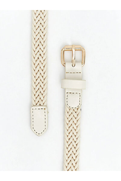 LC Waikiki Καφέ πλεκτή γυναικεία ζώνη με σχέδια, σετ 2 τεμαχίων