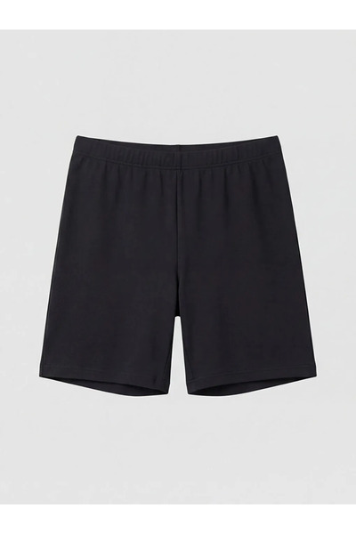 LC Waikiki Μαύρο γυναικείο σορτς κολύμβησης με ελαστική μέση