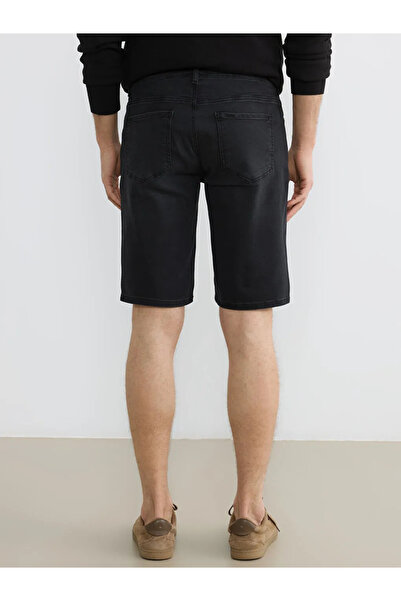 LC Waikiki Μαύρο ανδρικό τζιν σορτς σε στενή γραμμή