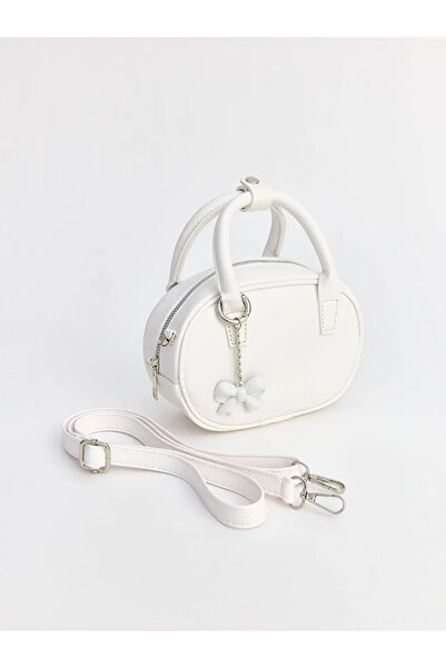 LC Waikiki Γυναικεία τσάντα ώμου με λεπτομέρεια από λευκό φιόγκο και δερμάτιν...