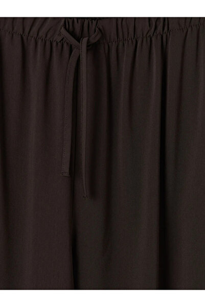 LC Waikiki Καφέ Γυναικείο Παντελόνι Jogger με Ελαστική Μέση