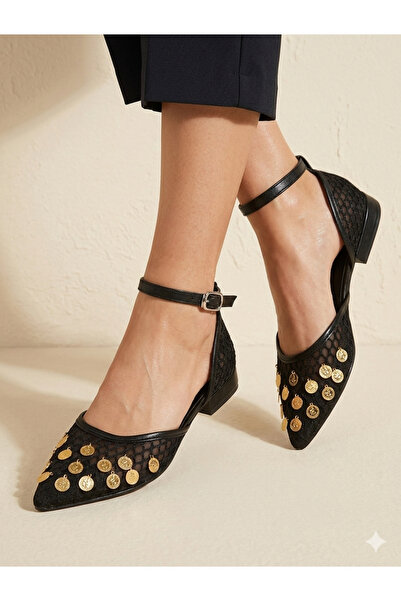 CICIKIZ Παπούτσια Mabeyn με χαμηλό τακούνι και διχτυωτό σχέδιο, με λουράκι στ...