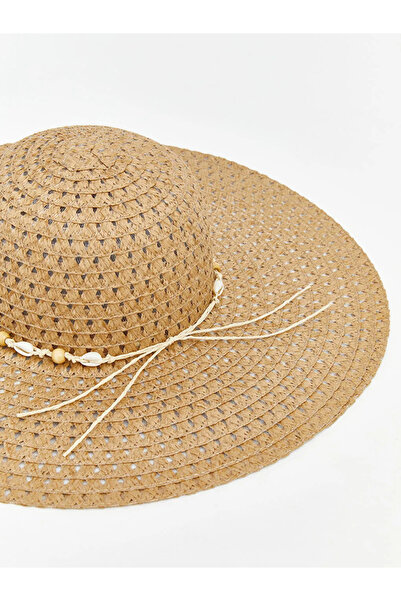 LC Waikiki Μπεζ Γυναικείο Ψάθινο Καπέλο