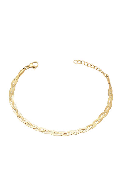 Faina Βραχιόλι με πλεκτή αλυσίδα φιδιού