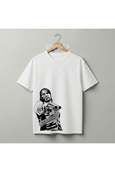 Grafftee Clothing Tricou unisex premium, 100% bumbac, cu design Red Dead Rede...