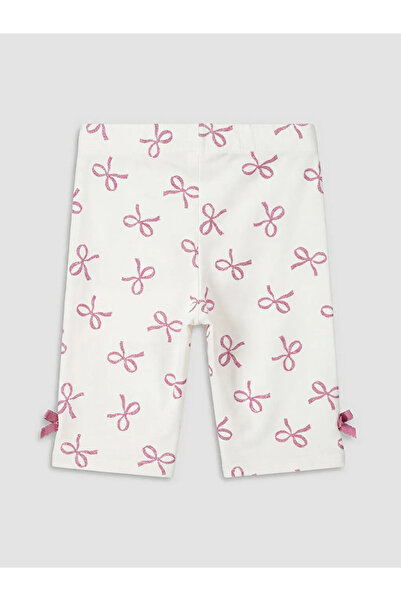 LC Waikiki Εκρού Κοριτσίστικο Σορτς-Κολάν με Φιόγκο, Σετ 2 τεμαχίων