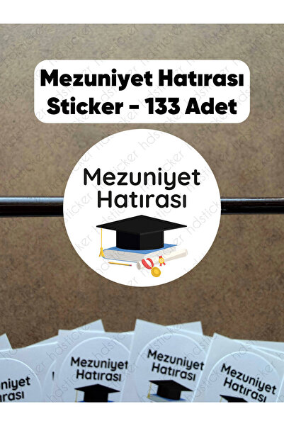 hdsticker 133 Adet Mezuniyet Hatırası Yapışkanlı Sticker Karne Öğretmen Etike...