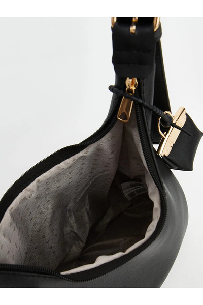 LC Waikiki Γυναικεία τσάντα ώμου Black Leather Look