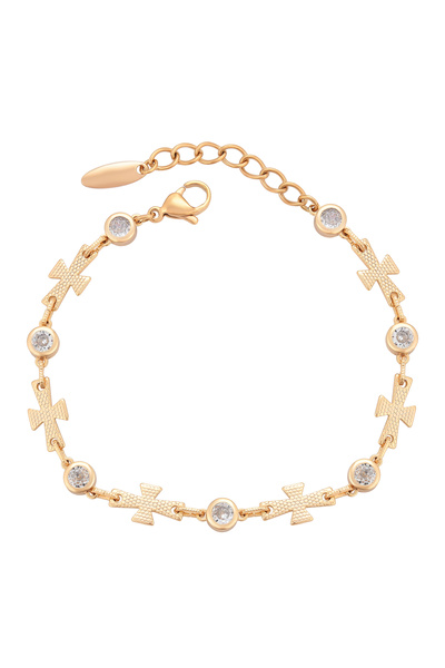 Faina Link Bracelet With Rhinestones