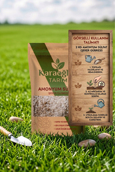 karaoğlan tarım Amonyum Sülfat Şeker Gübresi 2 KG - Saf Üst Gübre