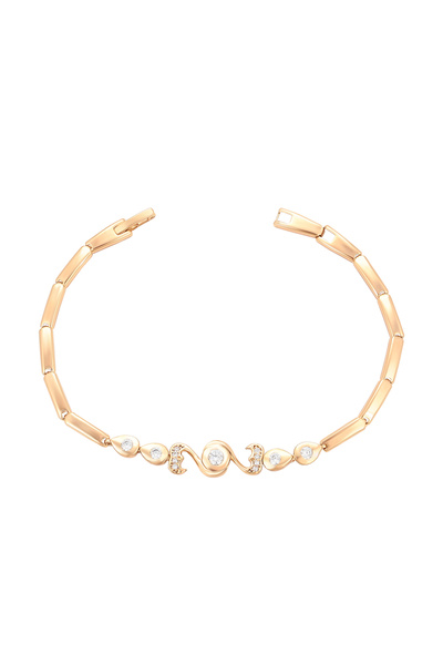 Faina Link Bracelet With Rhinestones