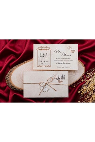 ERDEM DAVETİYE Düğün Davetiyesi / Nişan Davetiyesi / Nikah Davetiyesi / (50 A...