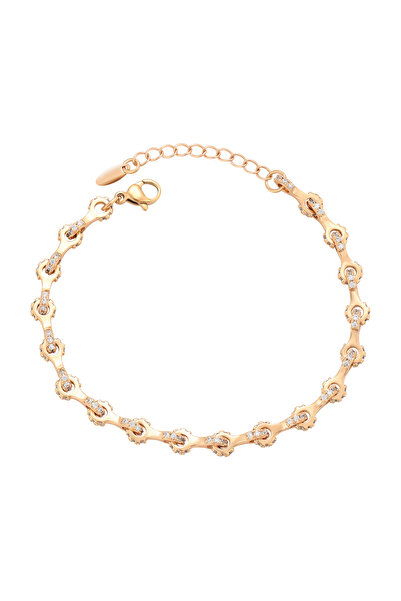 Faina Link Bracelet With Rhinestones