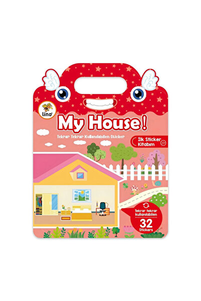 TOYFEST كتابي الأول للملصقات القابلة لإعادة الاستخدام هو منزلنا