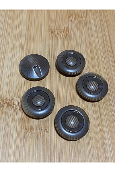 Lorin hobi Veined Polyester Button 28 mm 5 Pieces Khaki