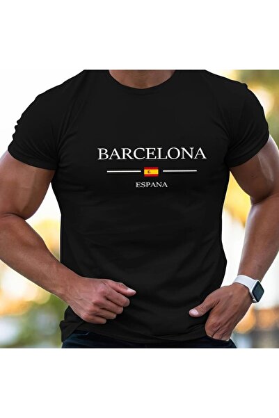 Caddemia Yaz % 100% saf pamuk rahat gevşek artı boyutu moda Barcelona mektup ...