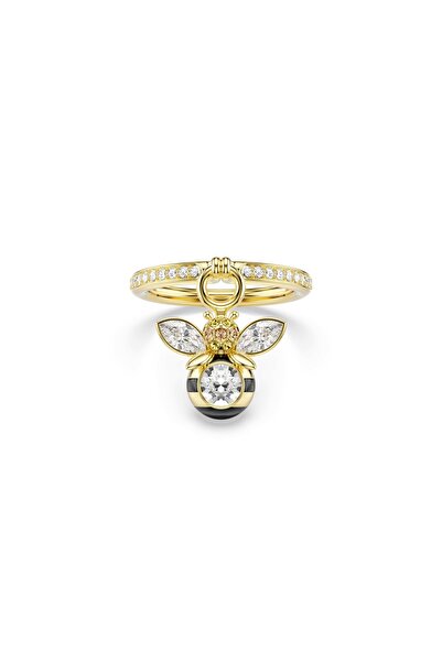Swarovski Idyllia Motif Yüzük, Karışık kesimler, Arı, Çok renkli, 18k altın r...