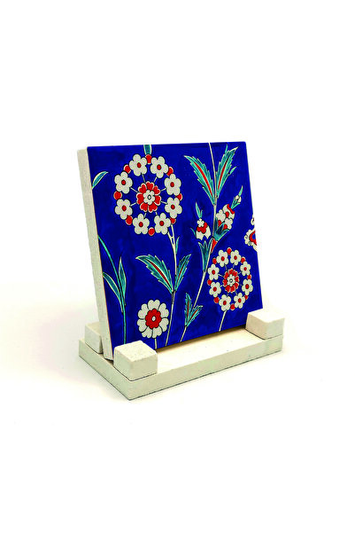 Sadrazam Πέτρινη βάση γραφείου με σχέδιο πλακιδίων Ιζνίκ 10x10 KD-24