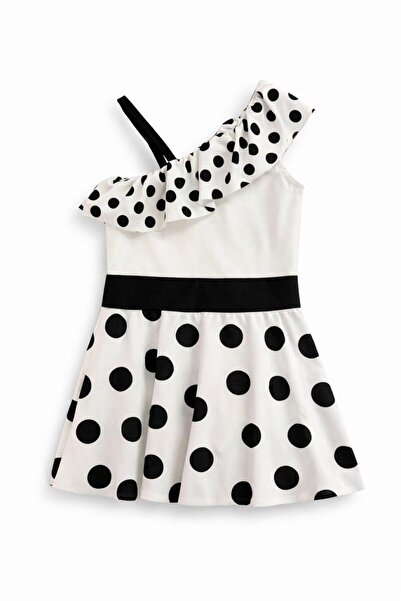 Minigimin Cicileri Μαγιό για κορίτσια με βολάν στον έναν ώμο και πουά σχέδιο ...