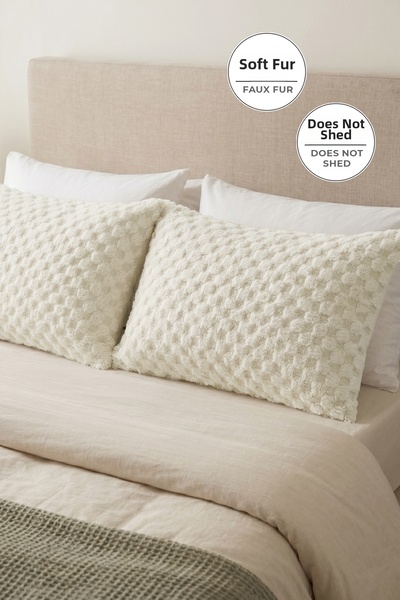 EvienHome Γούνινη βελούδινη μαξιλαροθήκη 2 τεμαχίων 50x70 εκ. Polo Soft Super...