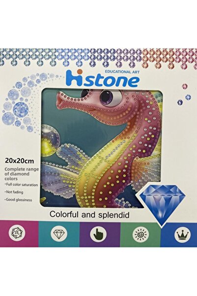 eseoffice 5D Sticky Bead Tapestry Mosaic Painting Board 20*20 cm Sea Horse