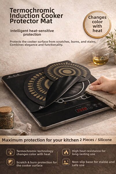 Anadolu Saray Θερμοχρωμικό προστατευτικό επιφάνειας εστιών σιλικόνης, ανθεκτι...