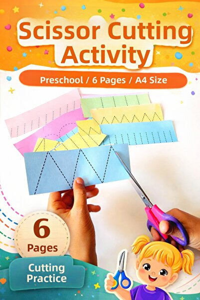 Welly Jones Scissor Cutting Activity Preschool - 6 A4 Sheets - Kids Activity ...