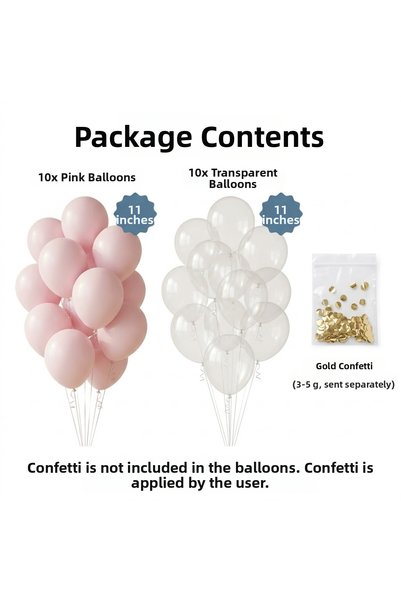 baloss fer Baby Shower Birthday Decorations Balloon Set 20 Pieces Pink Gold Confetti Transparent Balloon