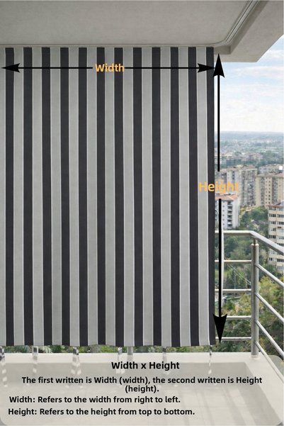 DEVRİM OLİVYA TEKSTİL Anthracite-Gray Balcony Screen with Cornice Lace-Up Waterproof Outdoor Durable Modern Balcony Tarpaulin
