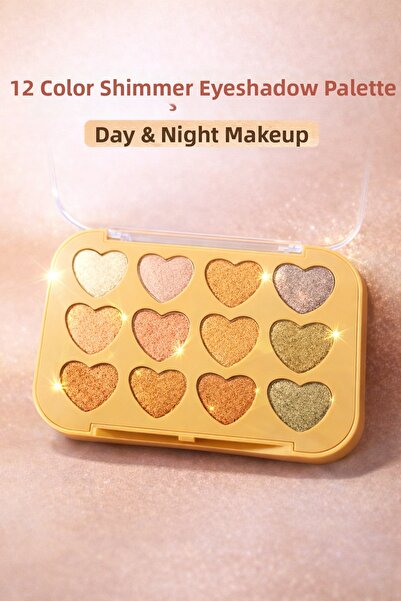 Sudedi Home 12 Colors Luminous Eyeshadow Palette Matte & Shimmer Intense Pigm...