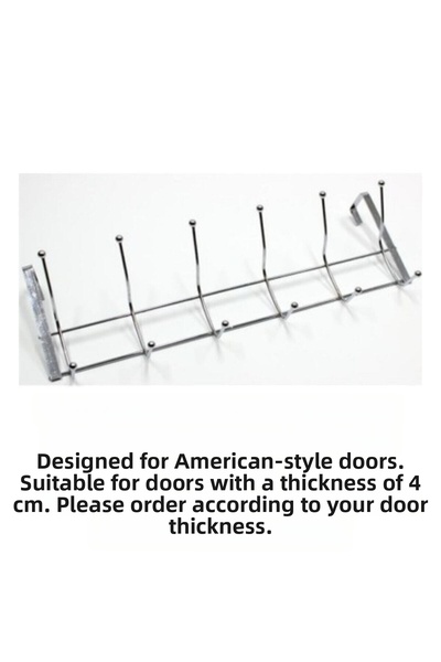 Generic Brand Behind-The-Door Hanger Set of 12, Chrome Hanger, American Door Hanger