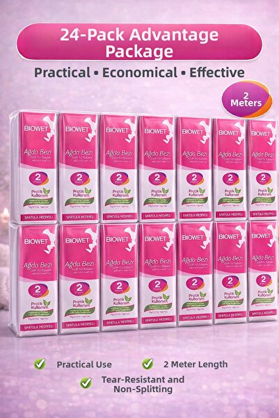 Generic Brand قطعة قماش لإزالة الشعر من Biowet بطول 2 متر مع ملعقة، قطعة قماش...