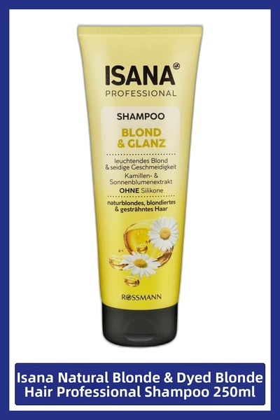 Isana Professional شامبو احترافي للشعر الأشقر الطبيعي والصبغ باللون الأصفر 25...