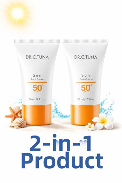 SB Ticaret Dr. C. Tuna Sun Series Face Cream 50+ Spf 2 × 50 ml |   Original P...