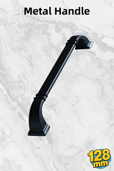 NUBLADO Nilüfer 128 mm - 12,8 cm Μαύρη Μεταλλική Λαβή Επίπλων Κουζίνας Συρτάρ...