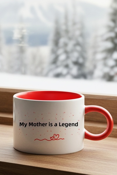 giftkonsept My Mom Is a Legend Printed Special Mother's Day Gift Red Oval Han...