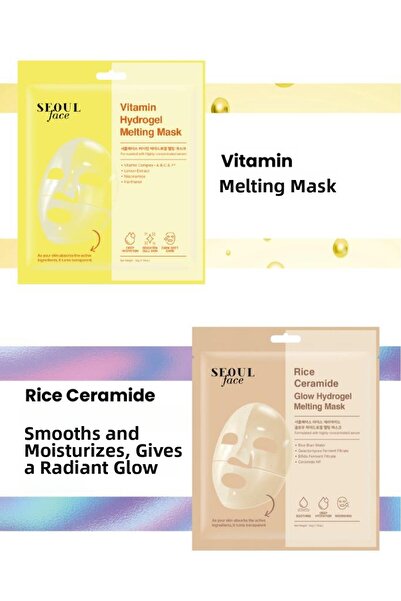 Dermal Vitamin and Rice Revitalizing Smoothing Melting Mask Set Korean Mask S...