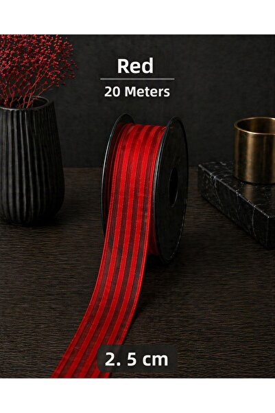 Esteks Dantel ve Tekstil Aksesuarları Ριγέ κορδέλα σιφόν 2,5 εκ. 20 μ., Νύφη,...