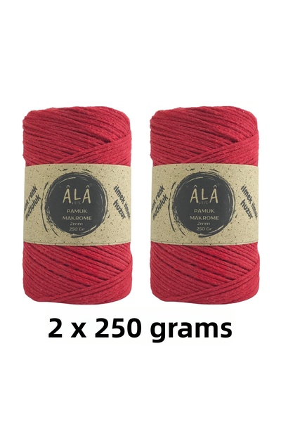 aladepo قطعتان من خيط مكراميه قطني 2 مم، خيط مكراميه للحقائب 250 جرام، 2 × 25...