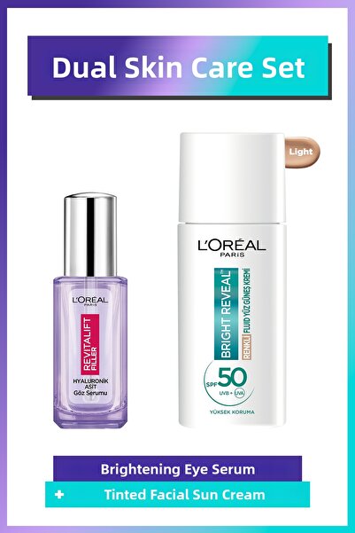 L'Oreal Paris Bright Reveal Colored Fluid Face Sunscreen & Revitalift Filler ...