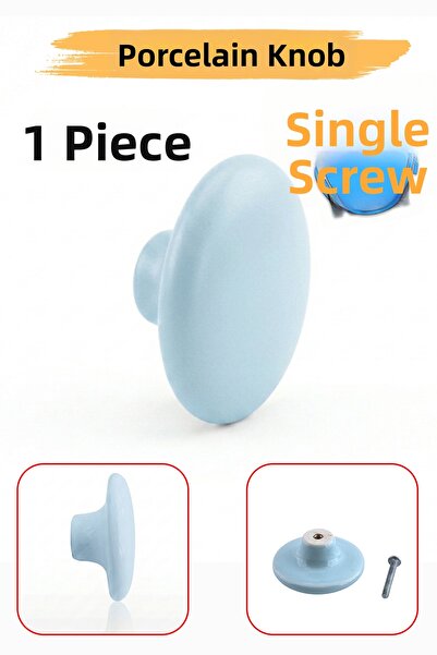 Badem10 (1 τεμάχιο) Πορσελάνινο Στρογγυλό Επίπεδο Μπλε Έπιπλο Έπιπλο Κουζίνας...