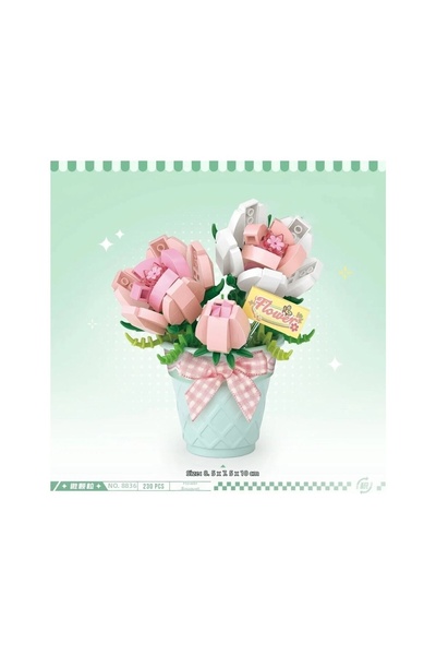 Loz Lz-8836 Block Toy Potted Rose