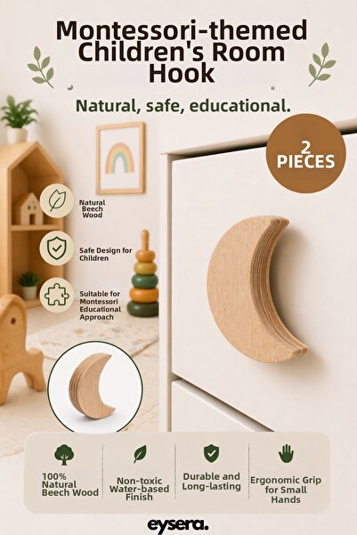 eysera Children's Room Furniture Handle, Drawer Handle, 2 Pieces