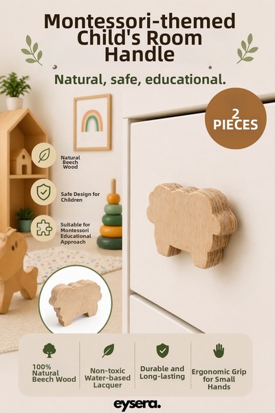 eysera Children's Room Furniture Handle, Drawer Handle, 2 Pieces