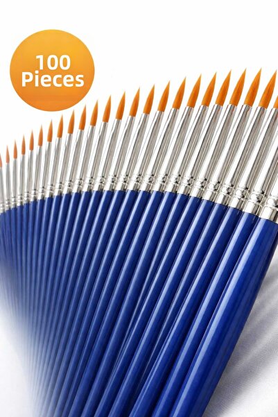 kendinyaphobi Συνθετικό λεπτό πινέλο για τέχνη και χόμπι - 100 ΤΕΜ