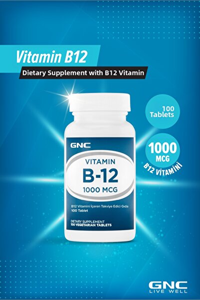 GNC GNC - فيتامين ب12 1000 ميكروغرام - مكمل غذائي يحتوي على فيتامين ب12 - 100...