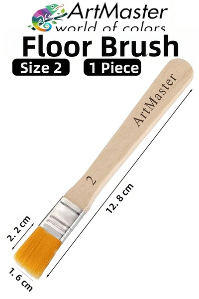 Artmaster Floor Brush Number 2 1 Piece Paint Brush Synthetic Silk Tip Bristle...